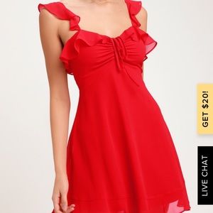 lulus red mini dress